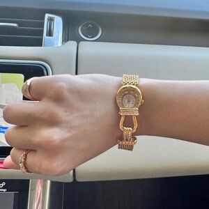 Vintage Gold Tone Japanese Buckle Watch